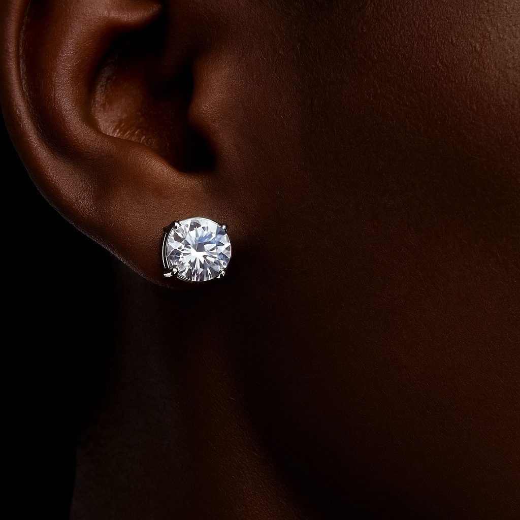 Round Stud Earrings