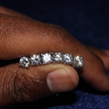 Round Stud Earrings Moissanite S925