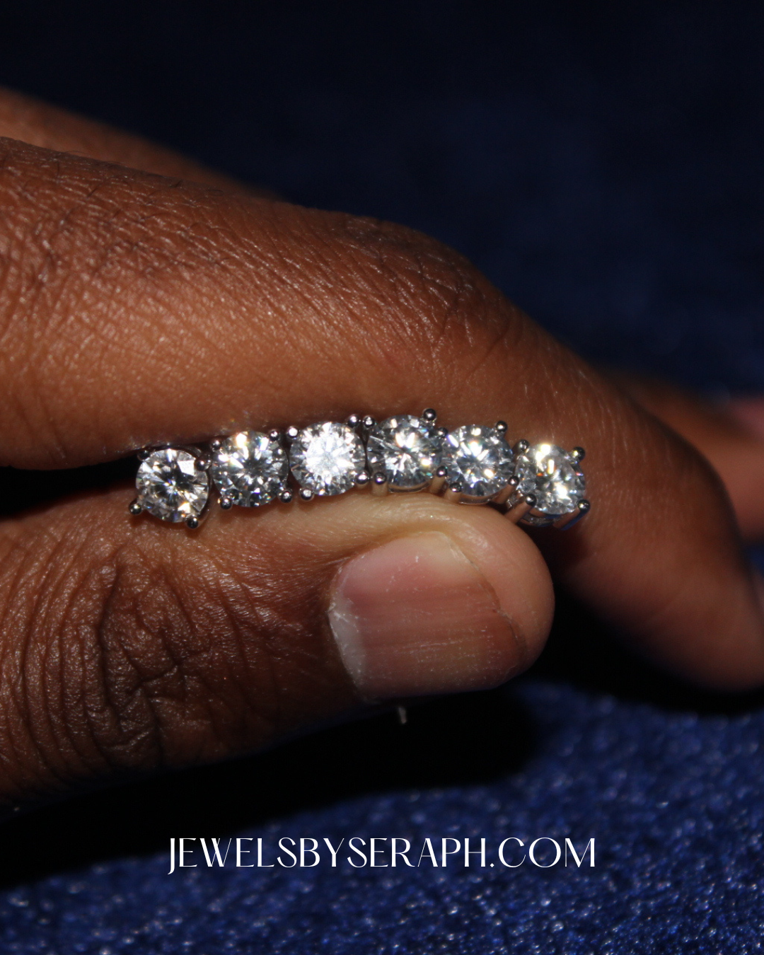 Moissanite & Silver Earrings 5mm