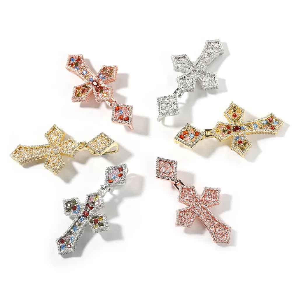 Rainbow Cross Pendant