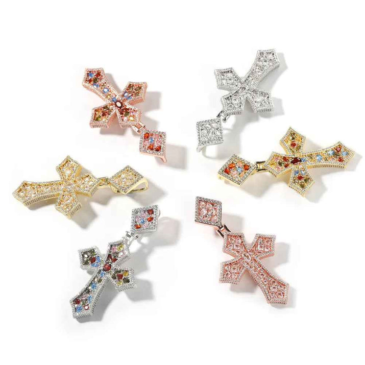 Rainbow Cross Pendant