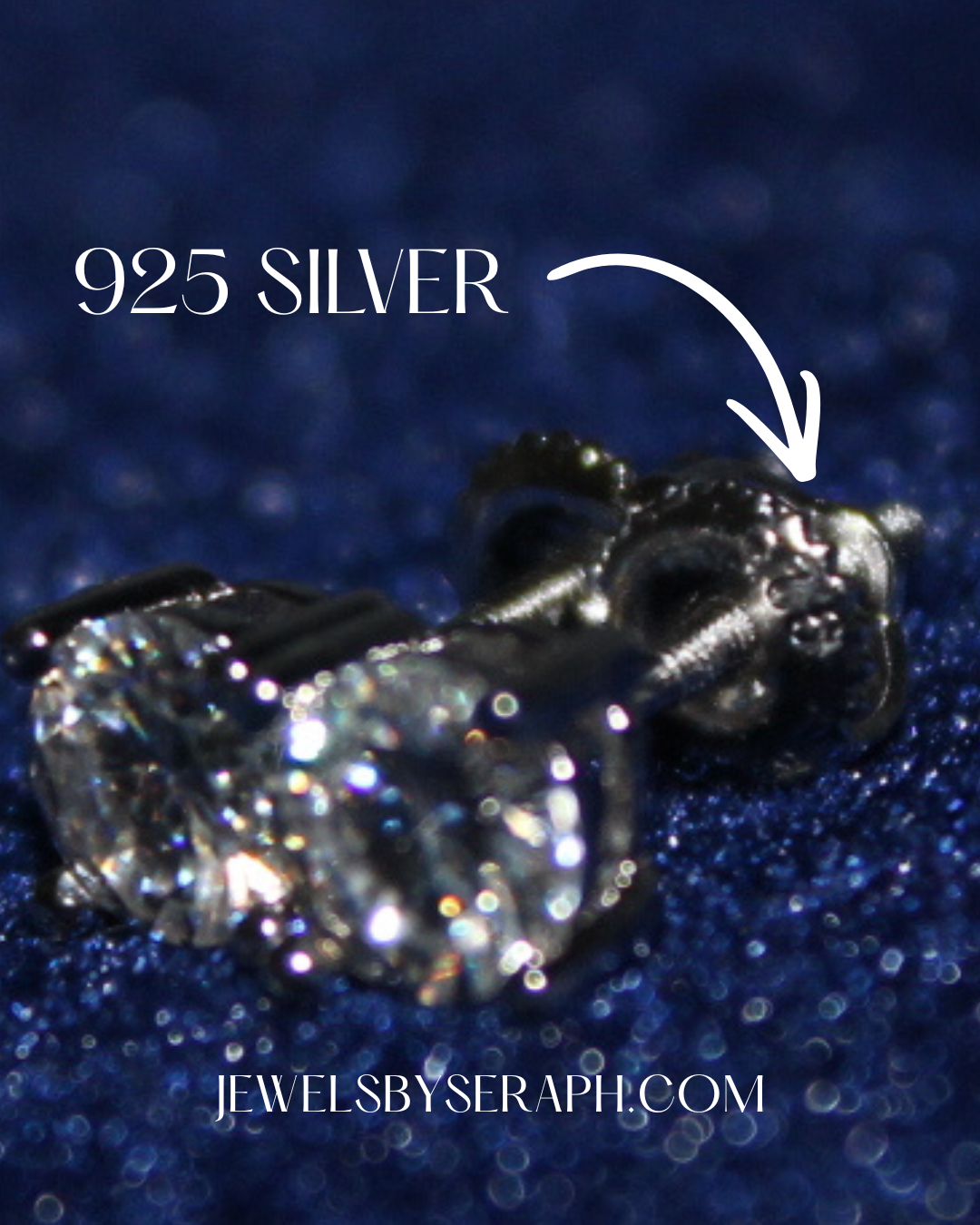 Moissanite & Silver Earrings 5mm