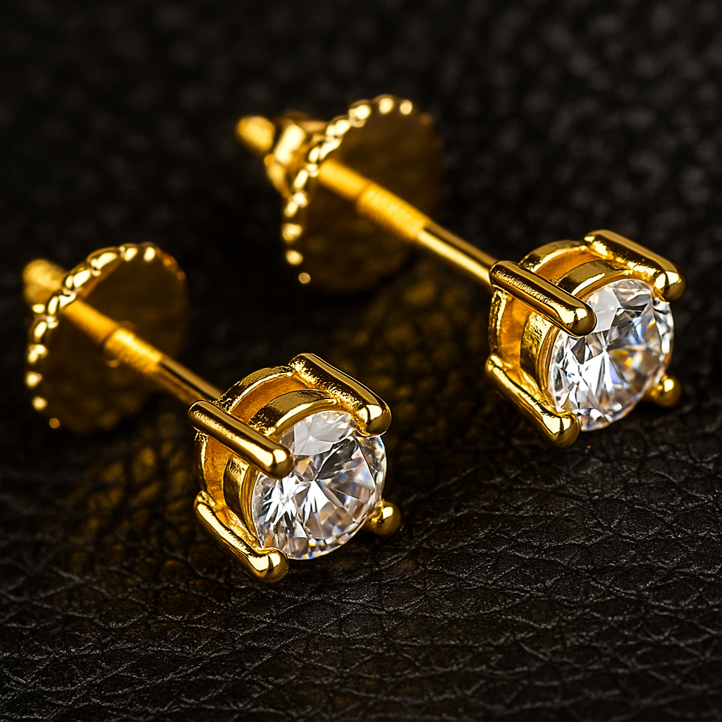 Round Stud Earrings