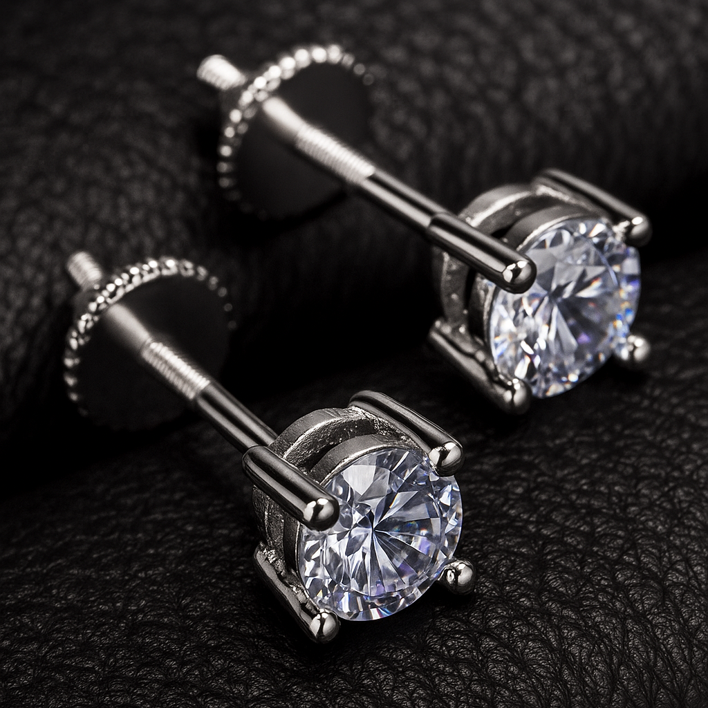 Round Stud Earrings