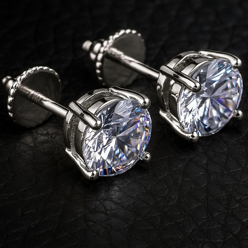 Round Stud Earrings