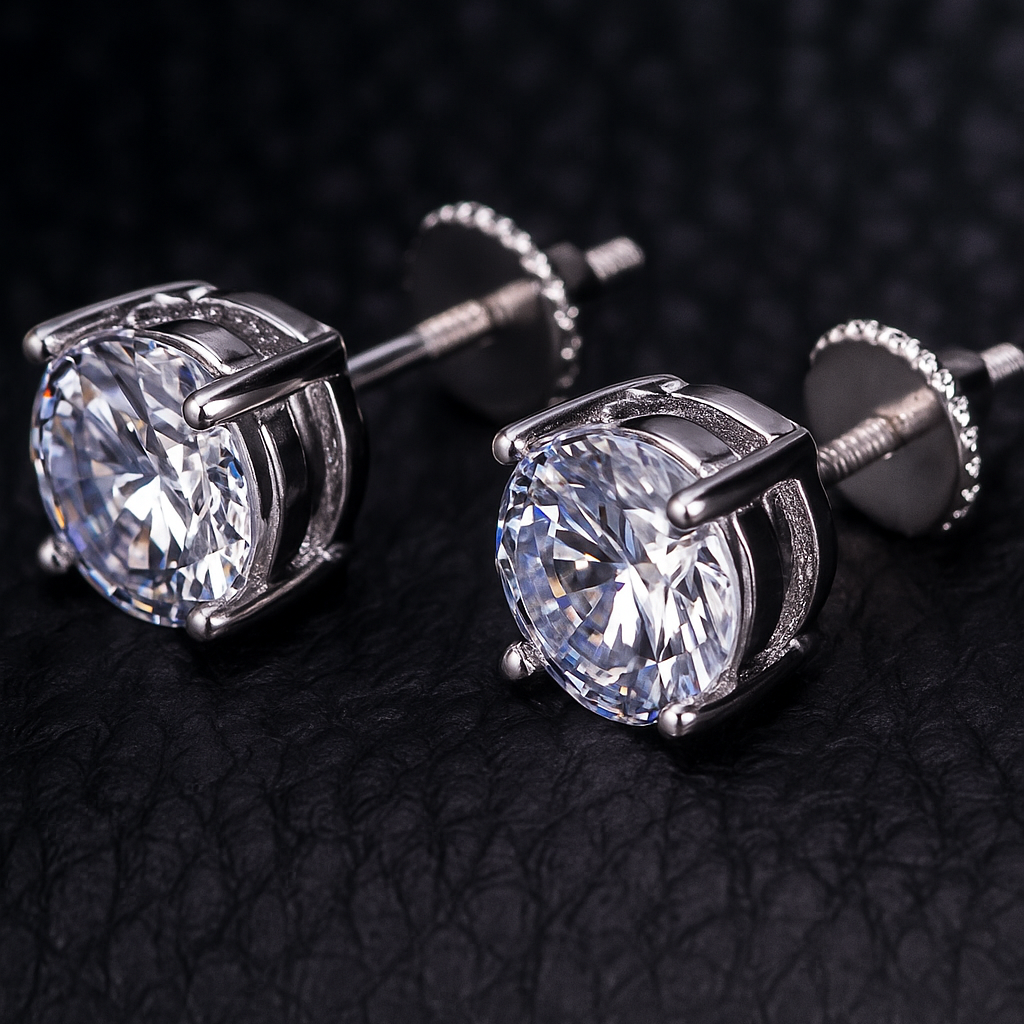 Round Stud Earrings