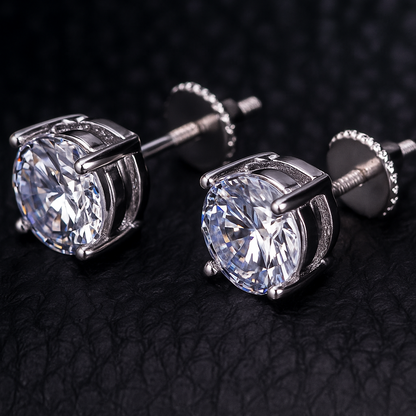 Round Stud Earrings