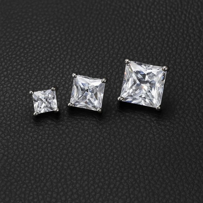 Square Stud Earrings - JewelsBySeraph