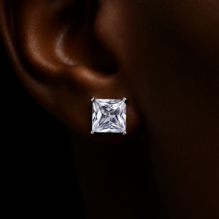 Square Stud Earrings - JewelsBySeraph
