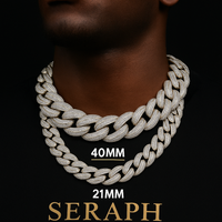 Baguette‑style Cuban chain covered in rectangular stones and gold plated.