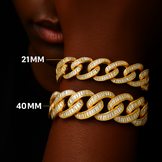 Cuban Link Bracelet (Baguette Style)