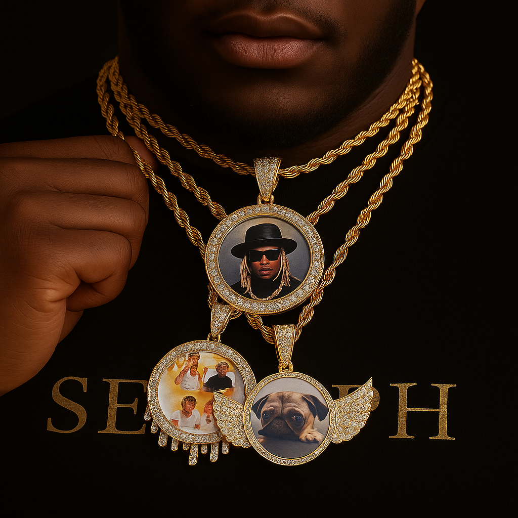 Custom Photo Circle Pendant