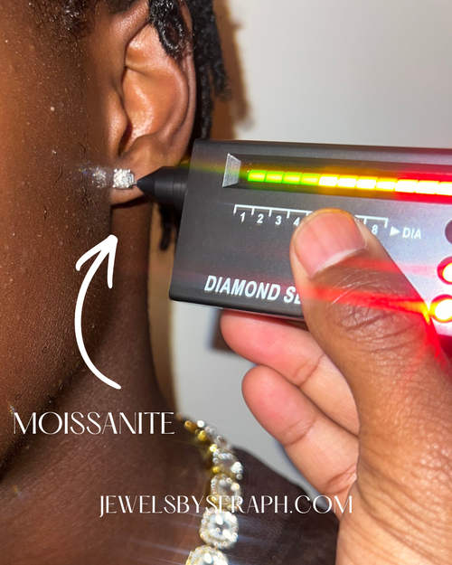 Moissanite & Silver Earrings 5mm