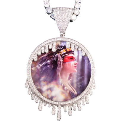 Custom Photo Circle Pendant