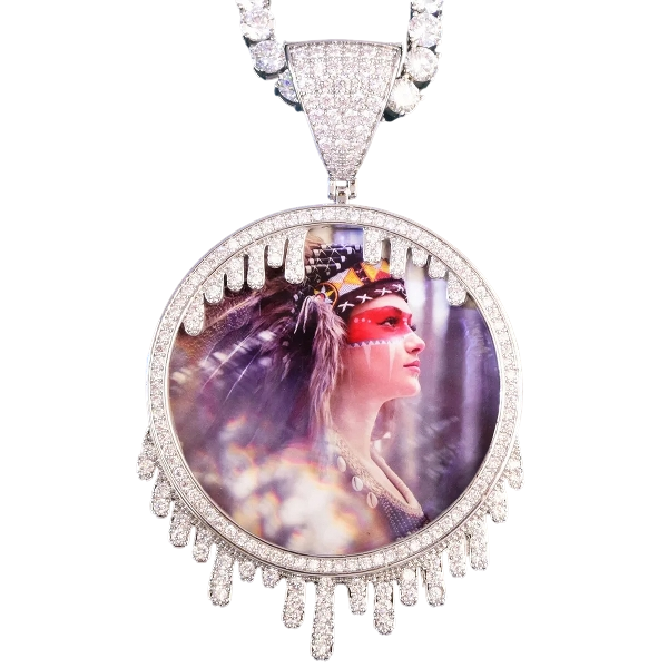 Custom Photo Circle Pendant