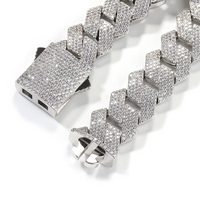 Moissanite + 925 Cuban Link Chain (Prong Style) - JewelsBySeraph