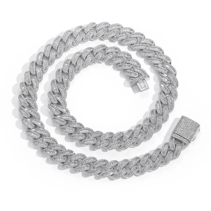 Cuban Link Chain (Baguette Style) - JewelsBySeraph