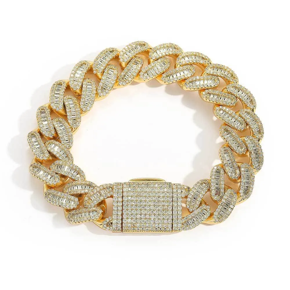 Cuban Link Bracelet (Baguette Style)