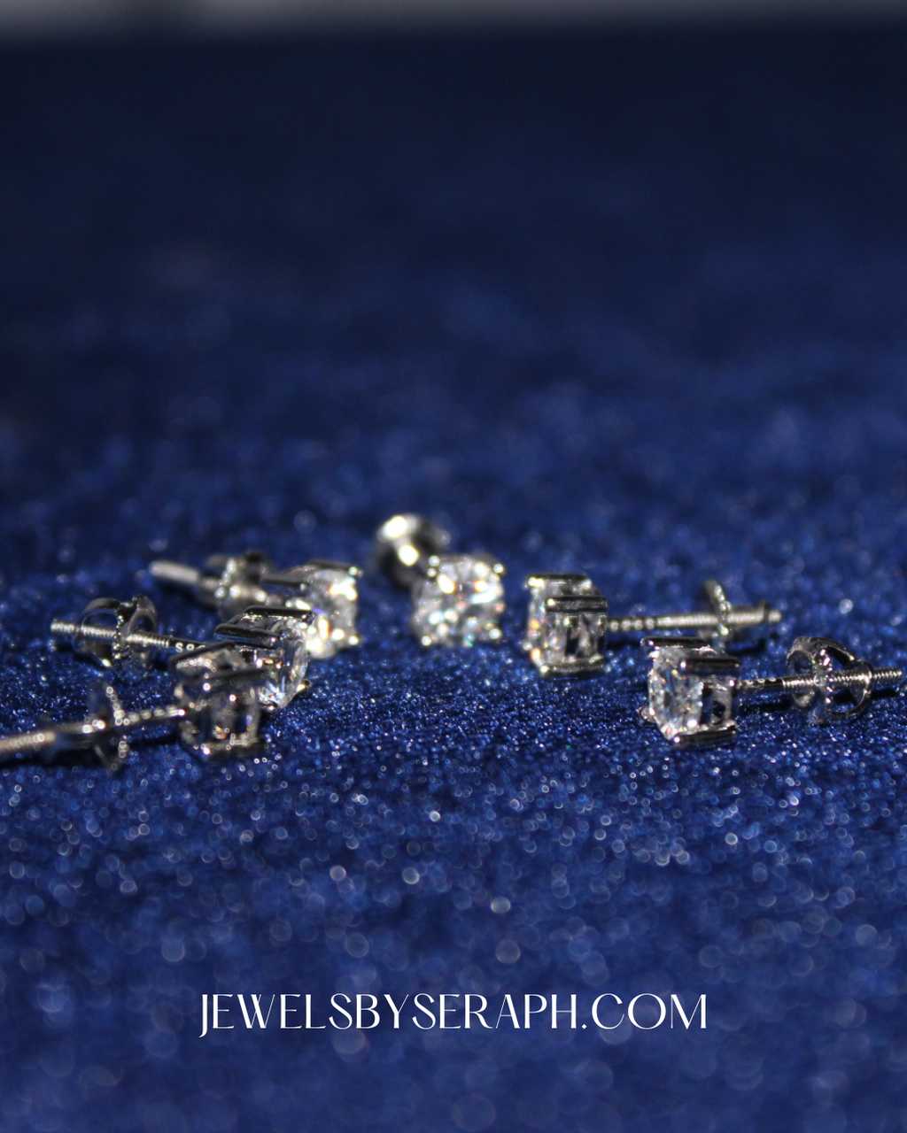 Moissanite & Silver Earrings 5mm
