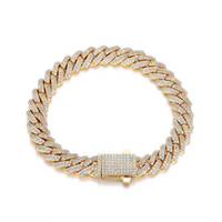 Moissanite + 925 Cuban Link Bracelet (Prong Style)
