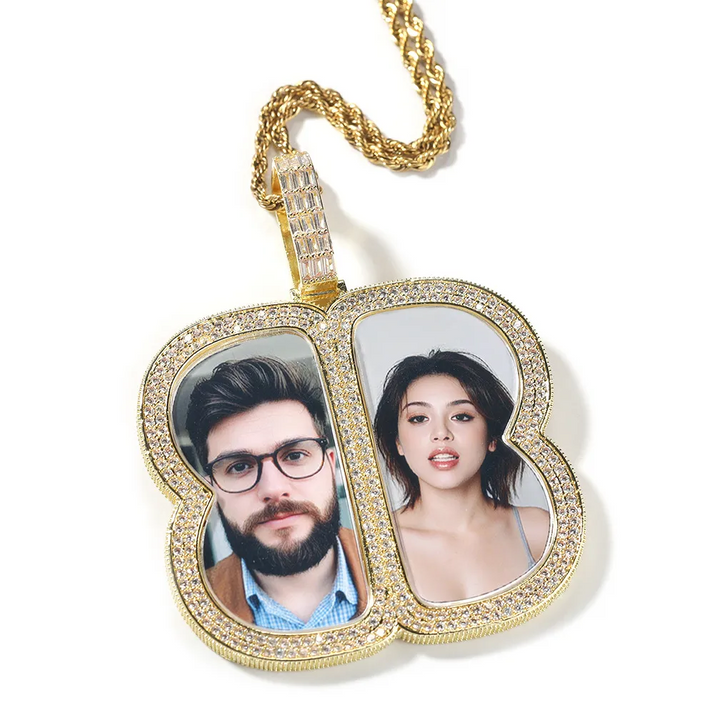 Custom Double Photo Pendant