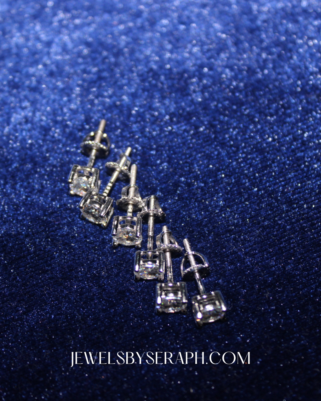 Moissanite & Silver Earrings 5mm