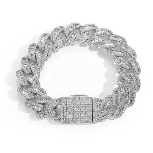 Cuban Link Bracelet (Baguette Style) - JewelsBySeraph