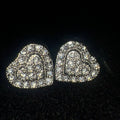 Cluster Heart Earrings
