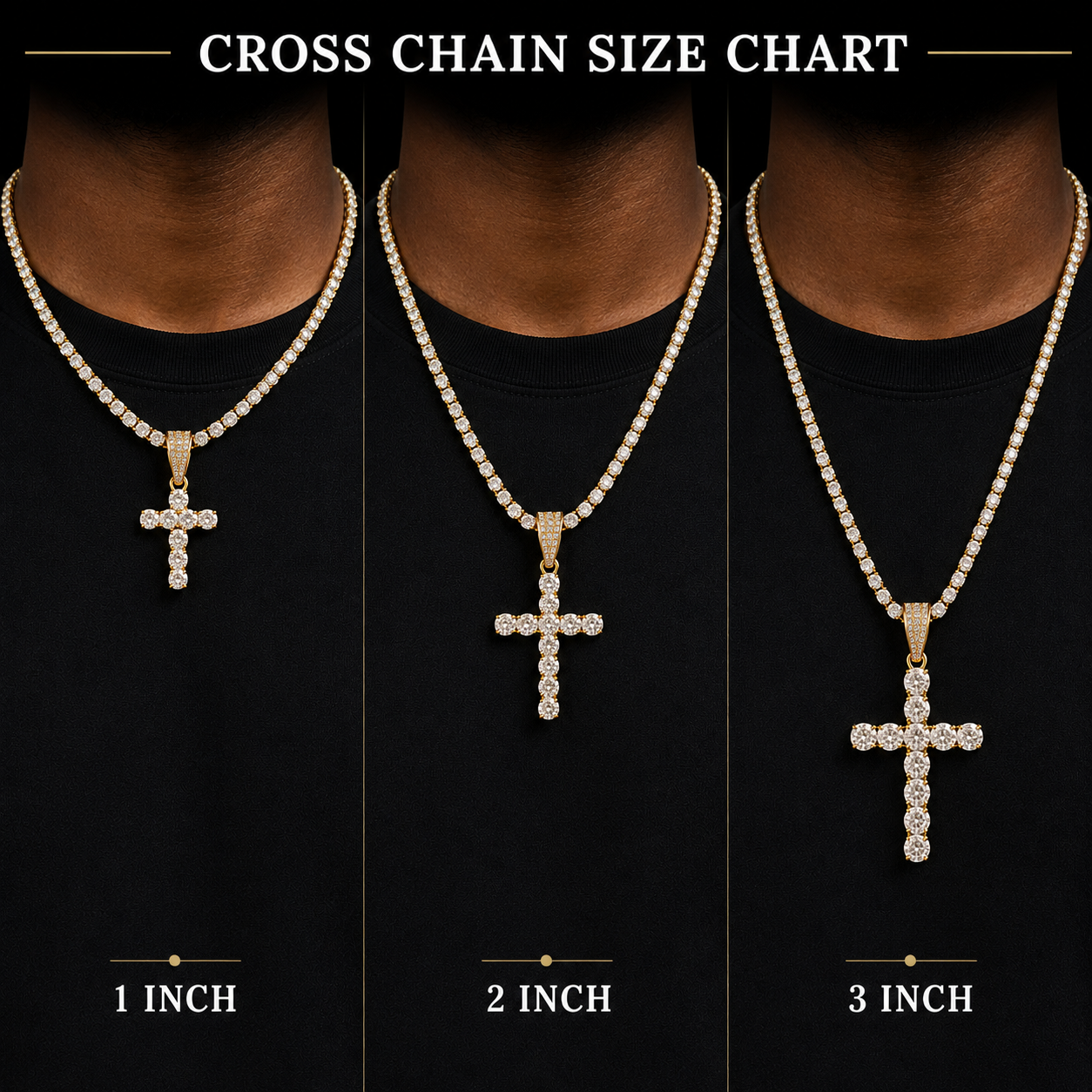 Cross Pendant Moissanite S925