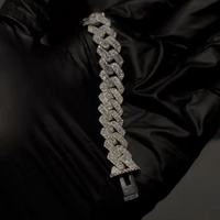 Moissanite + 925 Cuban Link Bracelet (Prong Style)