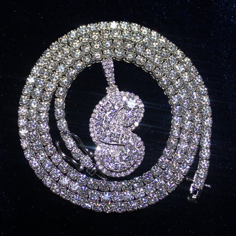 Custom Round Cut Pendant Moissanite S925
