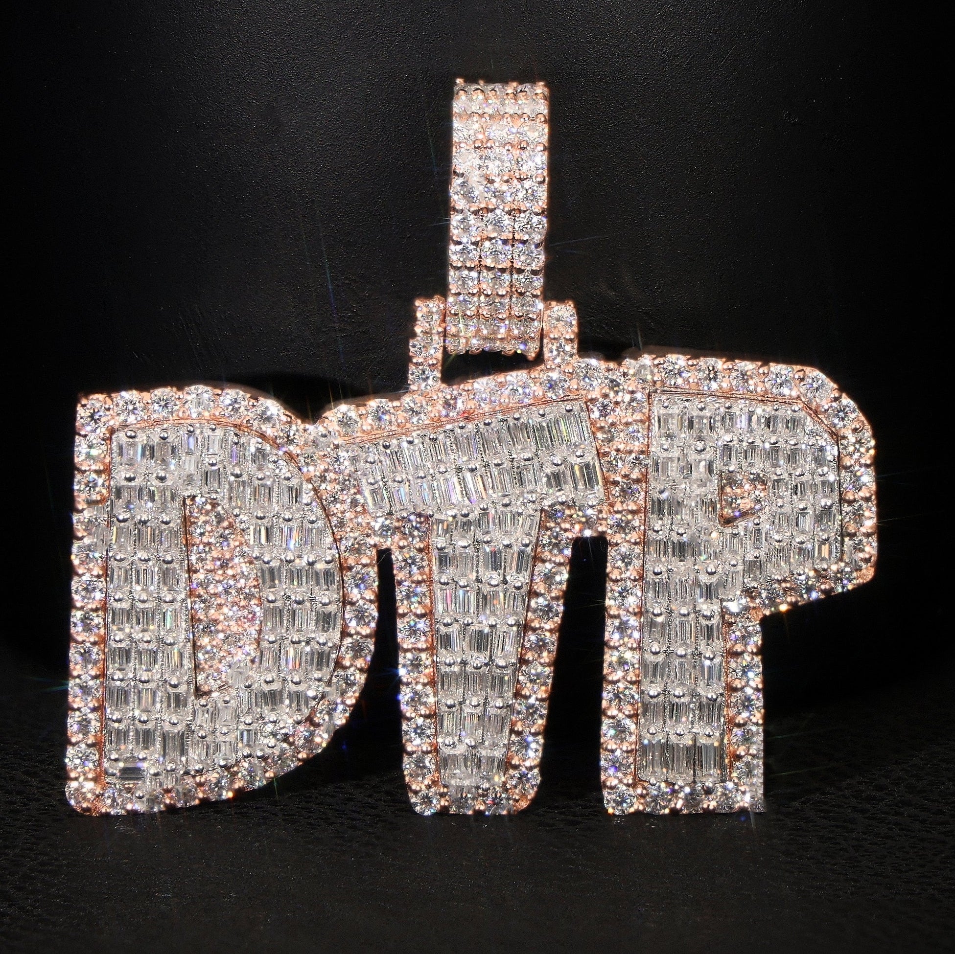 Custom Baguette Cut Pendant Moissanite S925