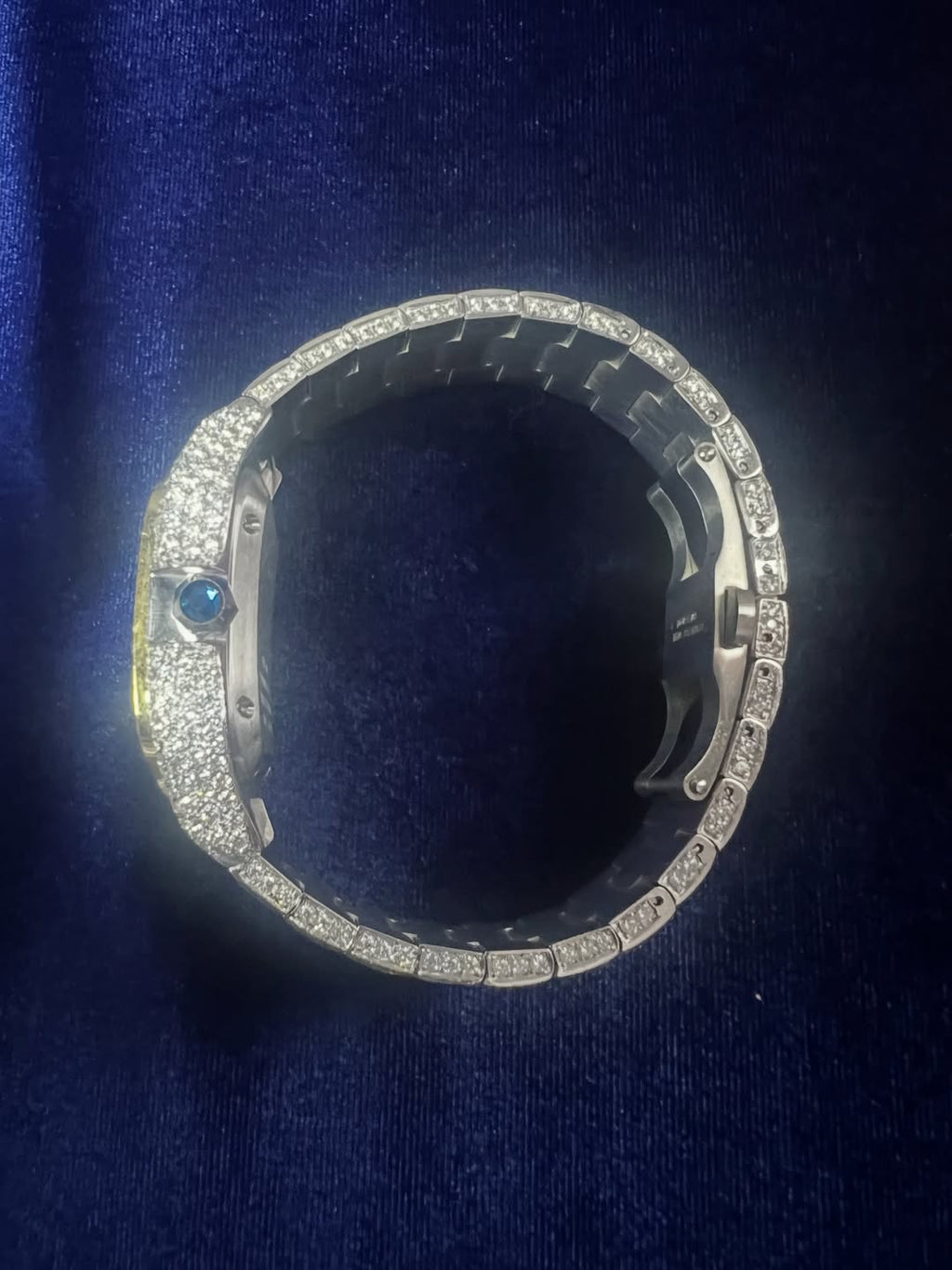 Moissanite Cartier Santos Arabic Dial (replica)