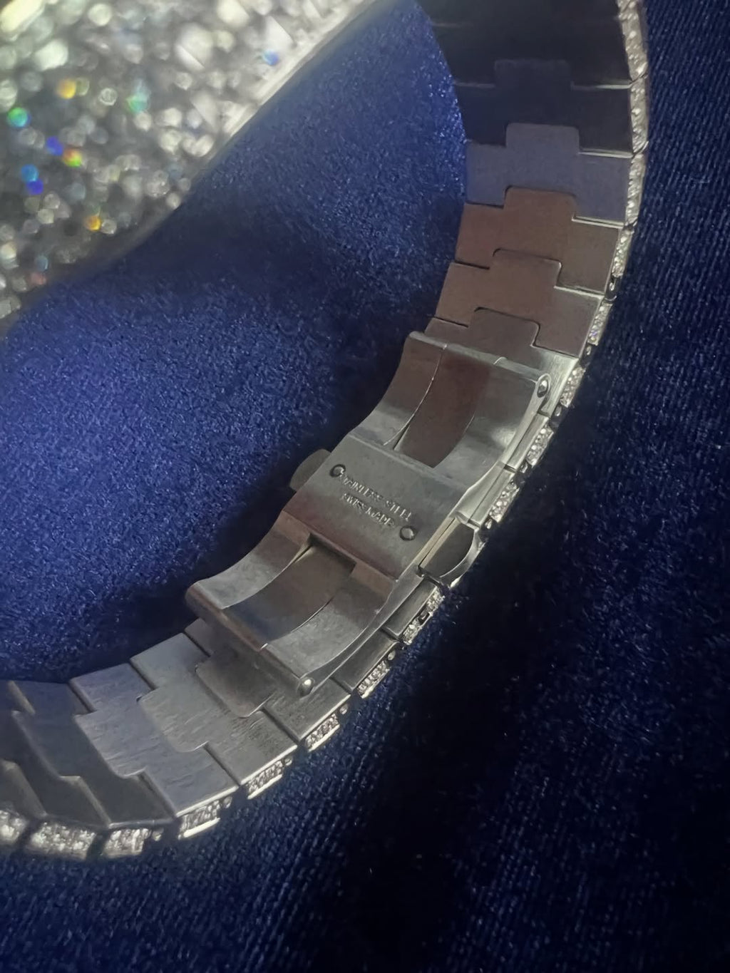 Moissanite Cartier Santos Arabic Dial (replica)