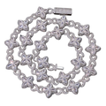 Marquise Flower Infinity Link Chain Moissanite S925