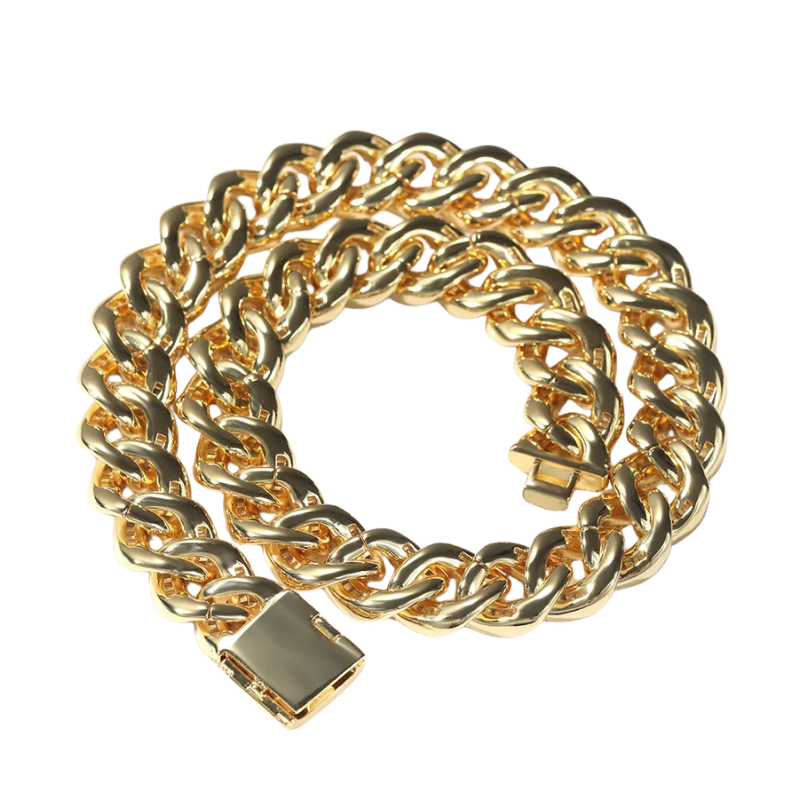 15mm Baguette Cuban Link Chain Moissanite S925