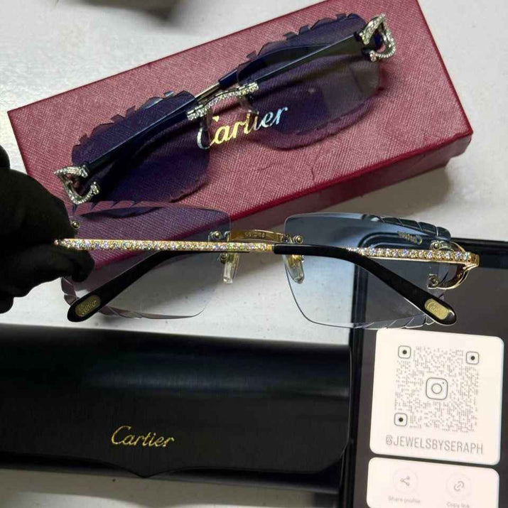 Iced Out Glasses (Triple Cross)