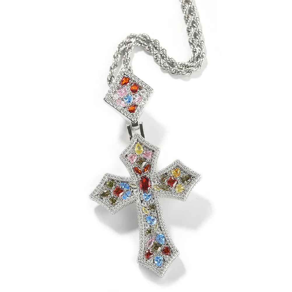 Rainbow Cross Pendant