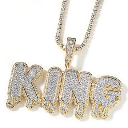 Custom Drip Letter Pendant