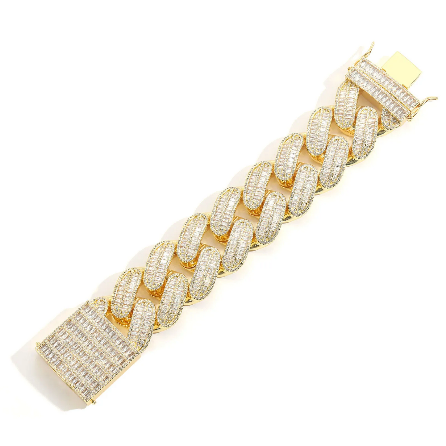 Cuban Link Bracelet (Baguette Style)