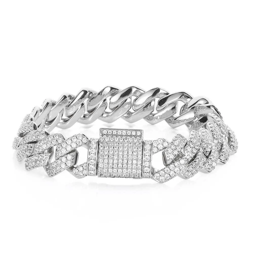 Cuban Link Bracelet (Prong Style) - JewelsBySeraph