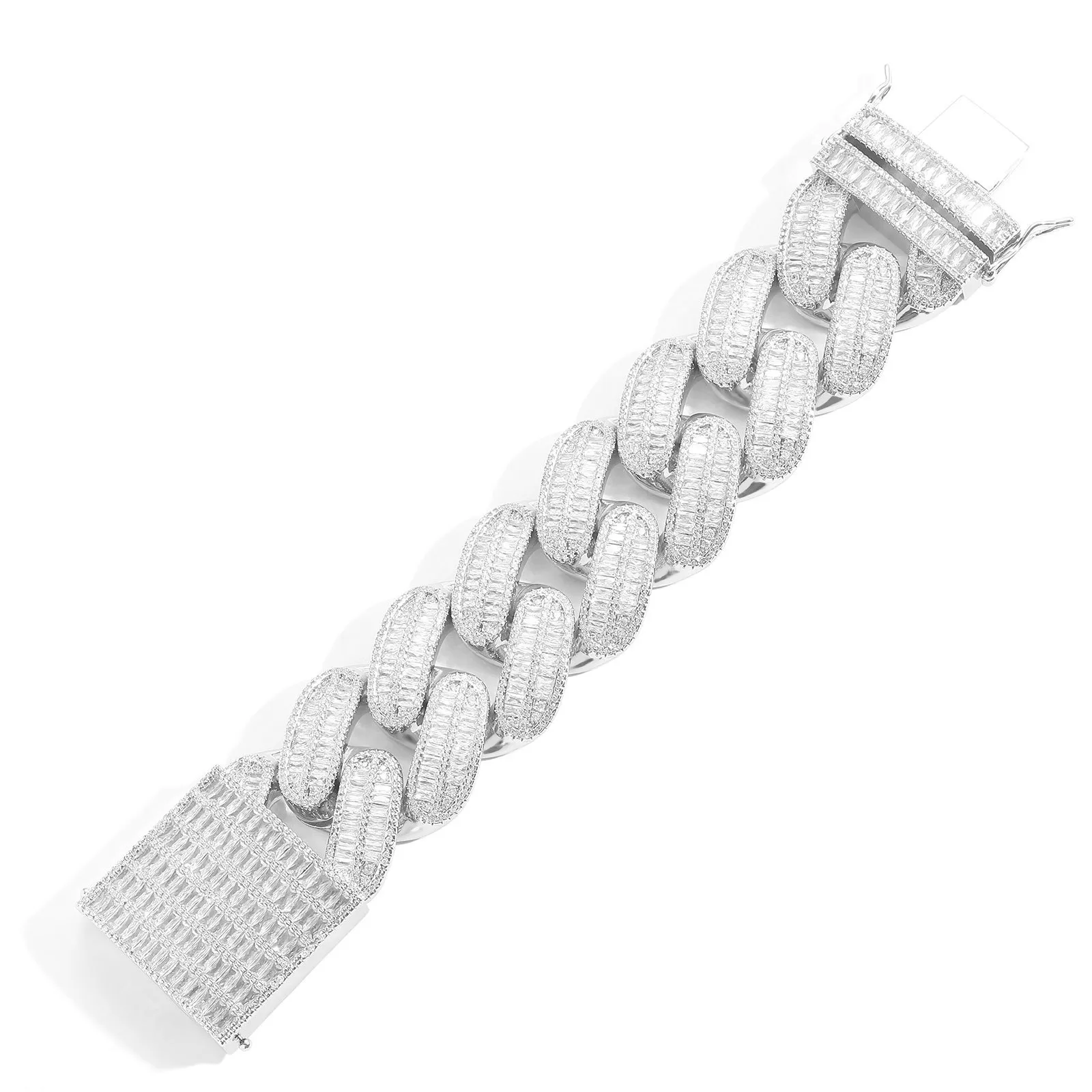 Cuban Link Bracelet (Baguette Style) - JewelsBySeraph