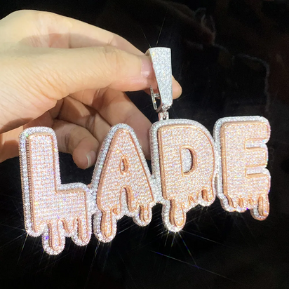 Custom Drip Letter Pendant