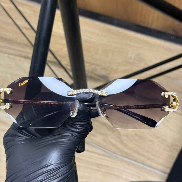 Iced Out Glasses (Triple Cross)