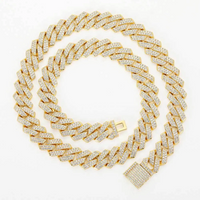 Moissanite + 925 Cuban Link Chain (Prong Style)