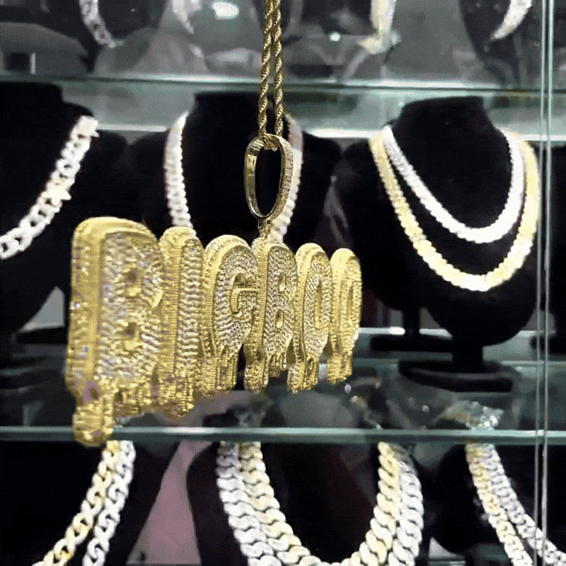 Custom Drip Letter Pendant